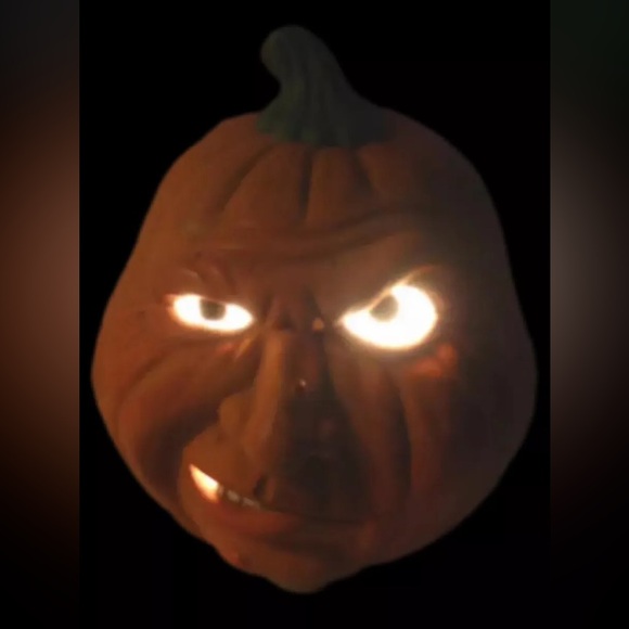 Other - Vintage Jack O’ Lantern Ceramic Lights Up Creepy Halloween Warts Creepy Prop